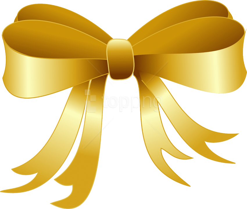 Free Png Ribbon Png - Christmas Clip Art Gold Transparent Png (850x719), Png Download