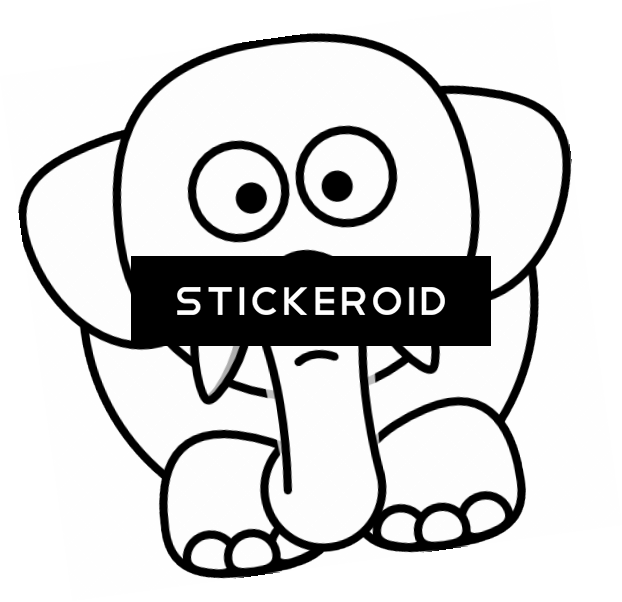 White Elephant Animals - Elephant Clip Art Outline - Png Download (622x602), Png Download