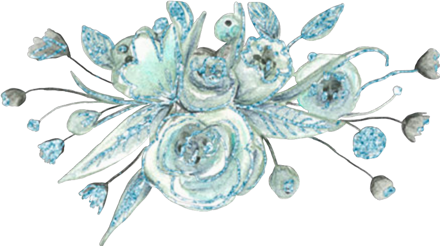 #ftestickers #flowers #flowercrown #watercolor #teal - Transparent Flowers Teal Clipart (1024x1024), Png Download