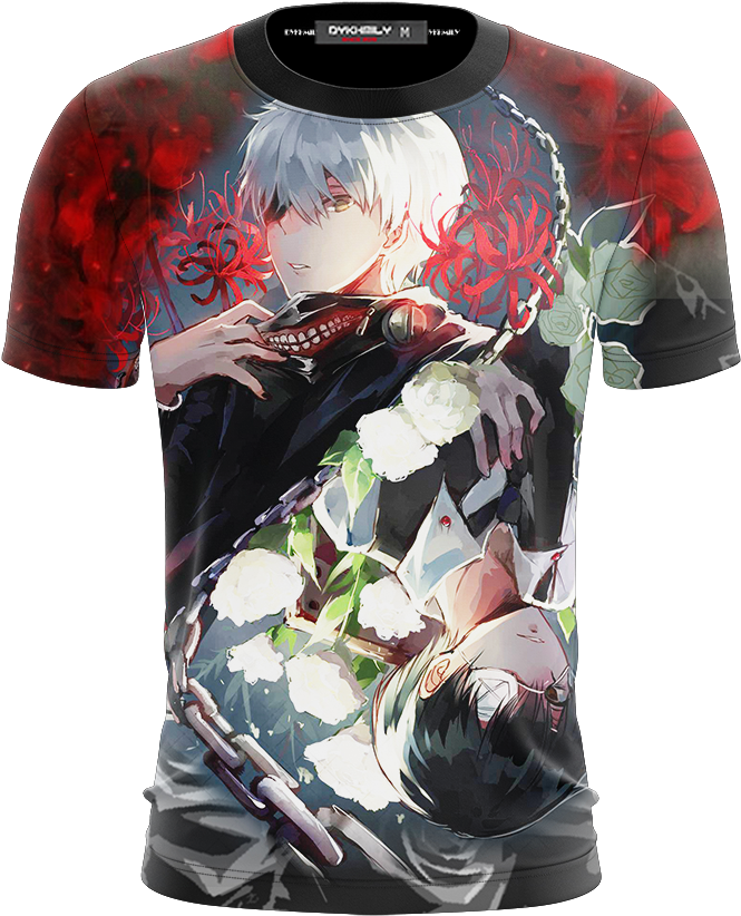 Tokyo Ghoul Kaneki Ken Unisex 3d T Shirt Fullprinted - Ken Kaneki Clipart (1024x1024), Png Download