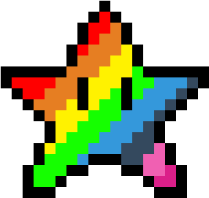 Mario Star - Pixel Art Mario Star Clipart (1024x576), Png Download