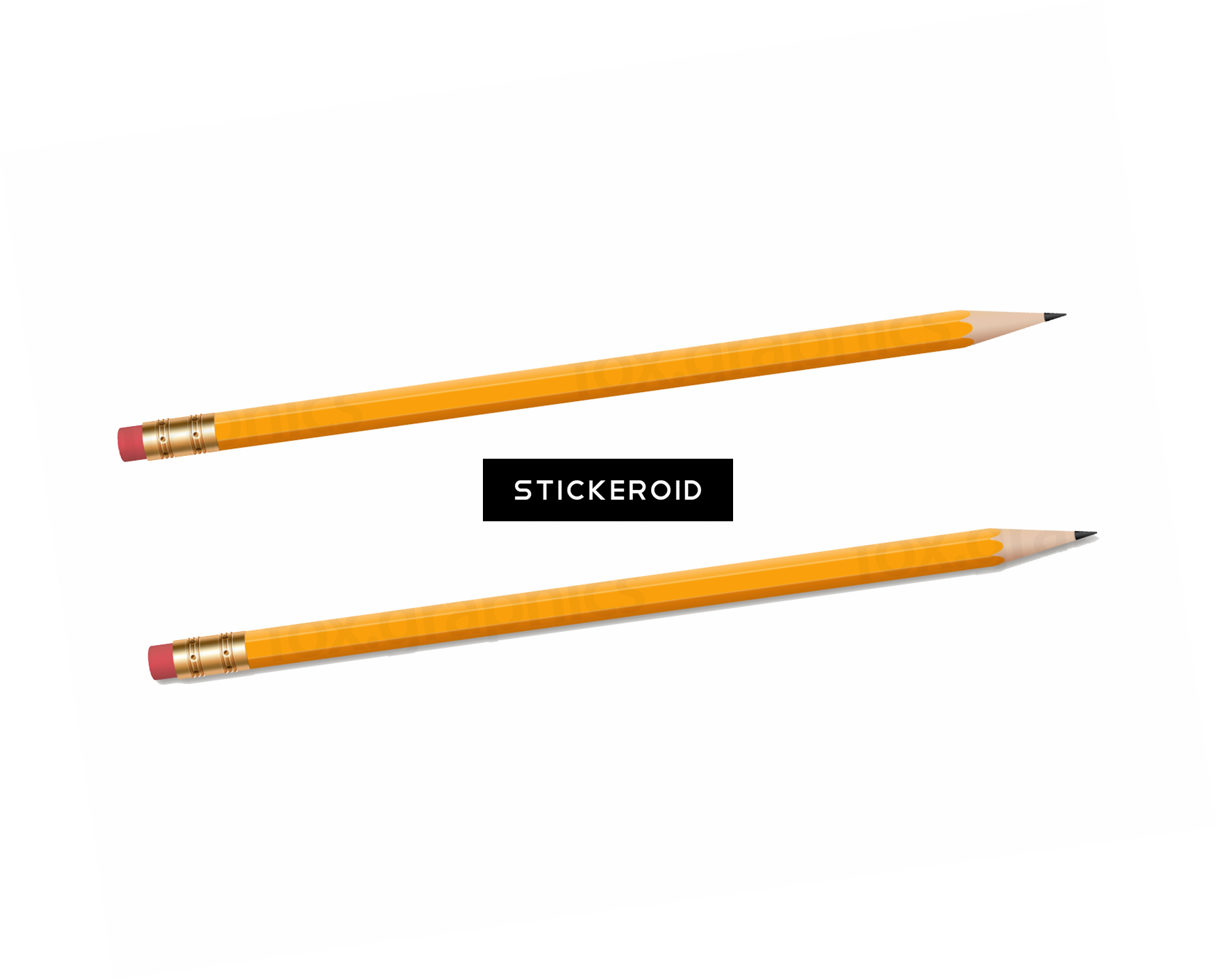Yellow Pencil Png - Writing Clipart (1750x1410), Png Download