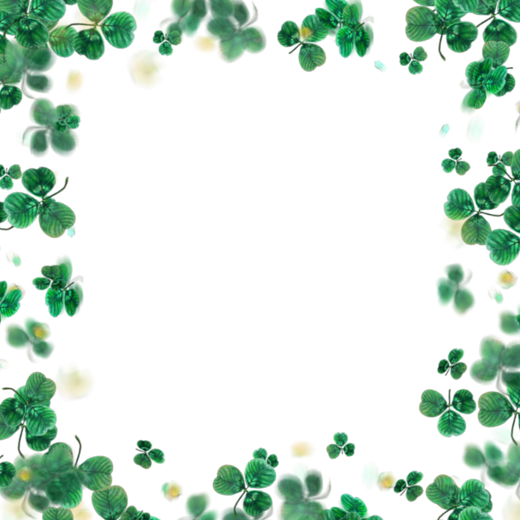 #border #leaf #luck #lucky #simple #green - Picture Frame Clipart (1024x1024), Png Download