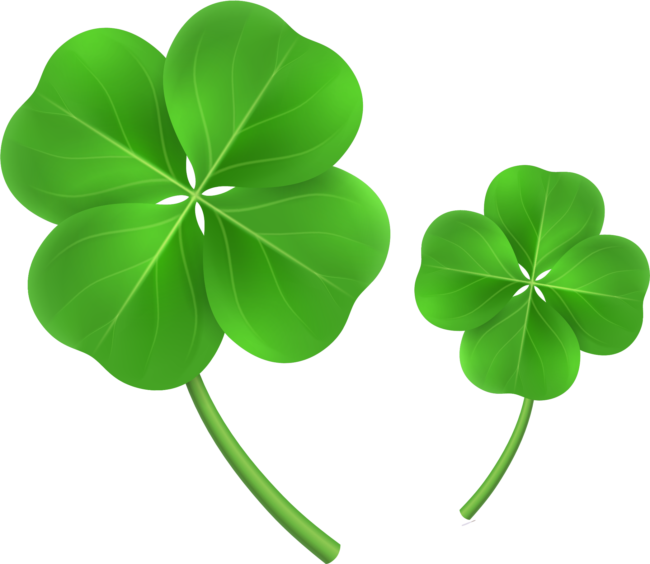 White Clover Four - Gold 4 Leaf Clover Clipart Transparent - Png Download (2129x2015), Png Download