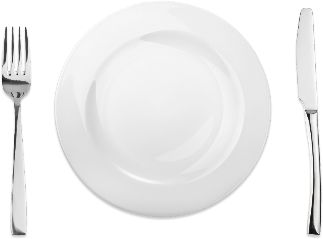 Fork Plate Knifekyle Bihler2017 04 14t22 - Plate Clipart (1098x813), Png Download