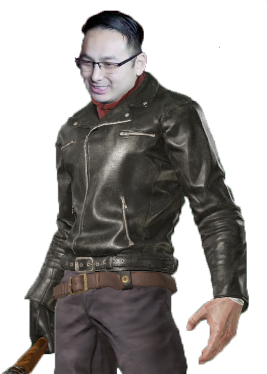 @brnsntrn Since You Loving Negan So Much Lately, A - Leather Jacket Clipart (598x767), Png Download