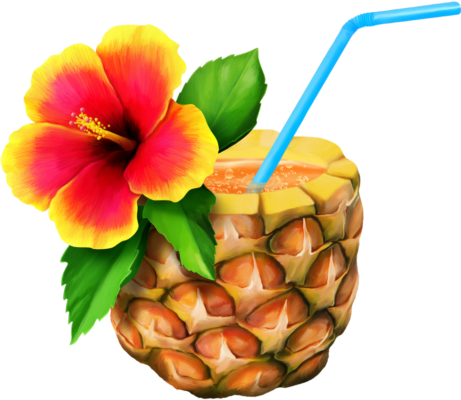 Download Clipart - Hawaiian Pineapple Png Transparent Png (944x833), Png Download