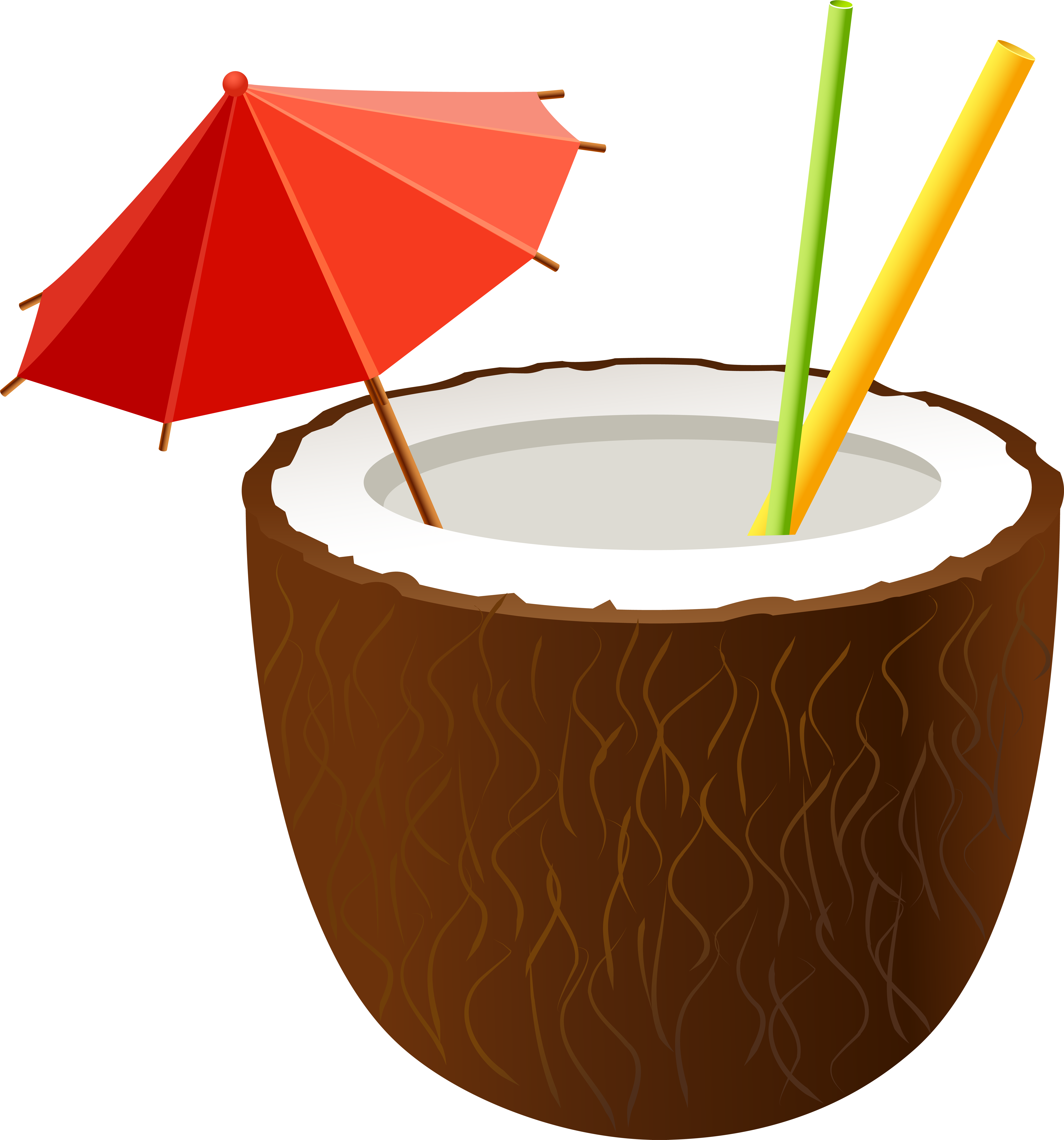Coconut Cocktail Png Clip Art Image Transparent Png (7422x8000), Png Download