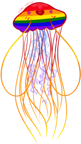 Transparent Jellyfish Clipart (500x634), Png Download