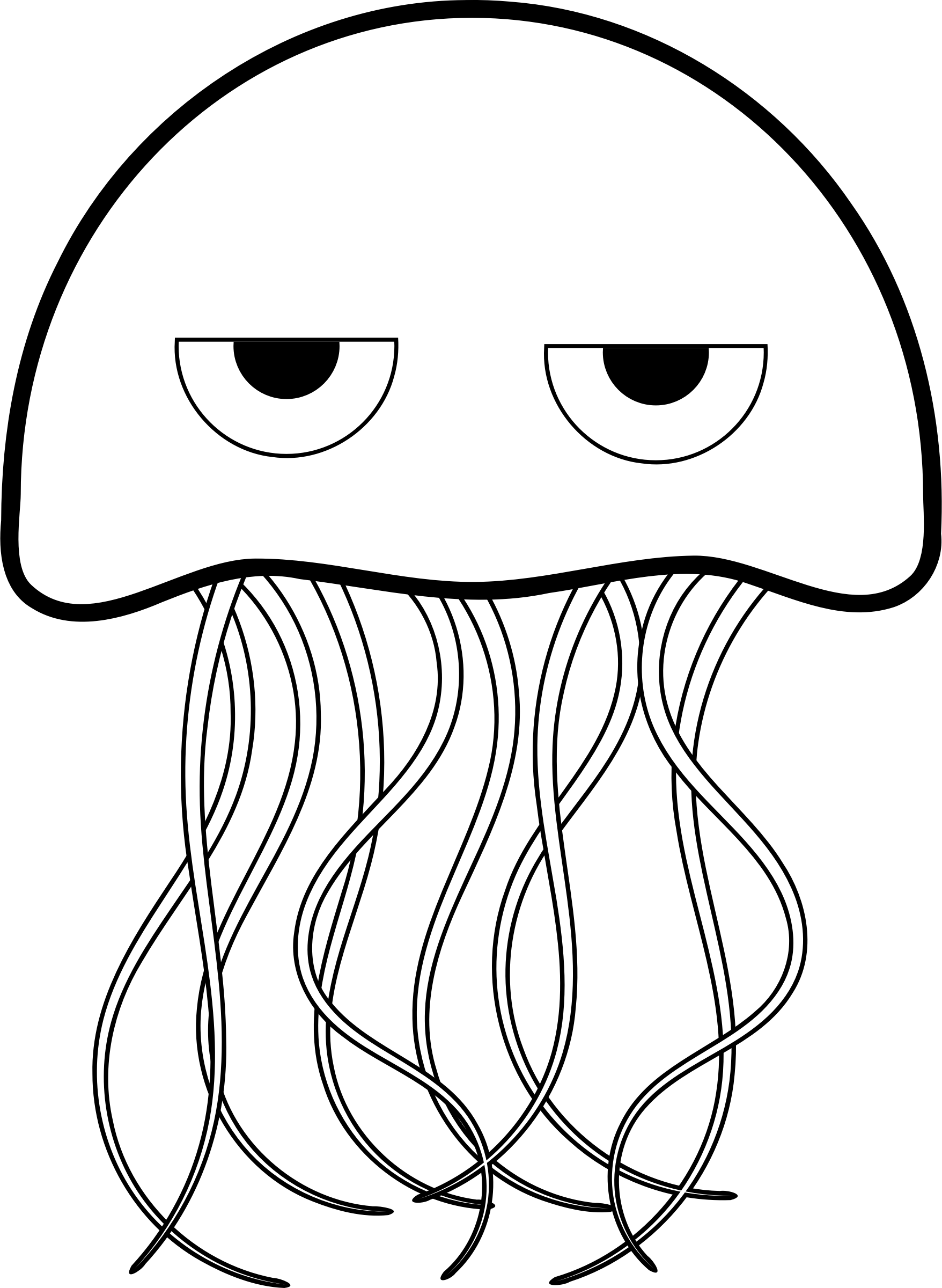 This Free Icons Png Design Of Jellyfish Clipart (1756x2400), Png Download
