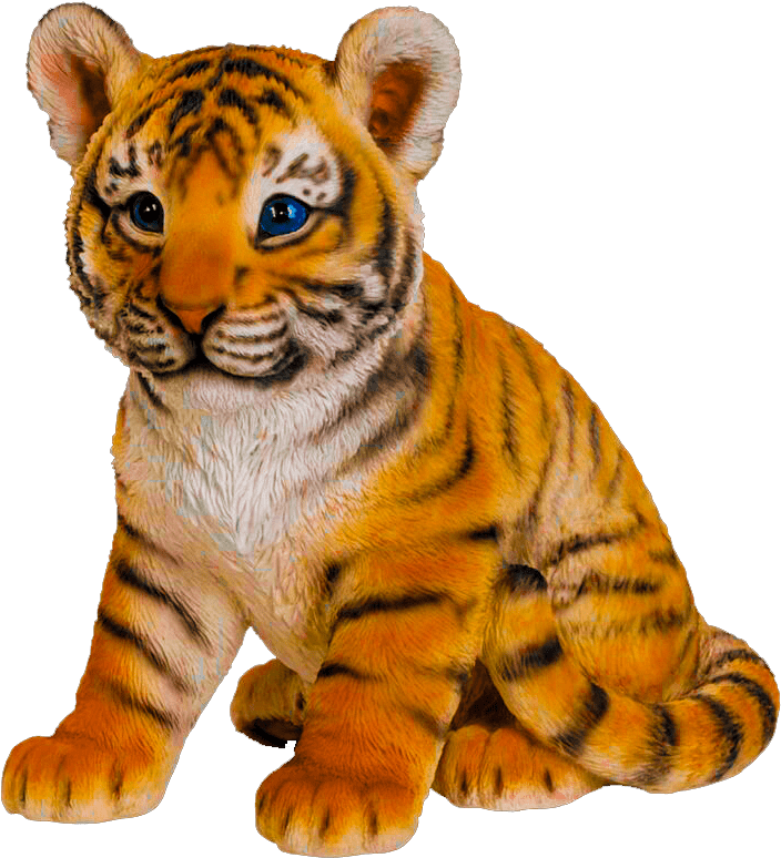 Animals Clipart Png,cartoon Animals Png,cute Animal - Baby Tiger Sitting Transparent Png (1091x900), Png Download
