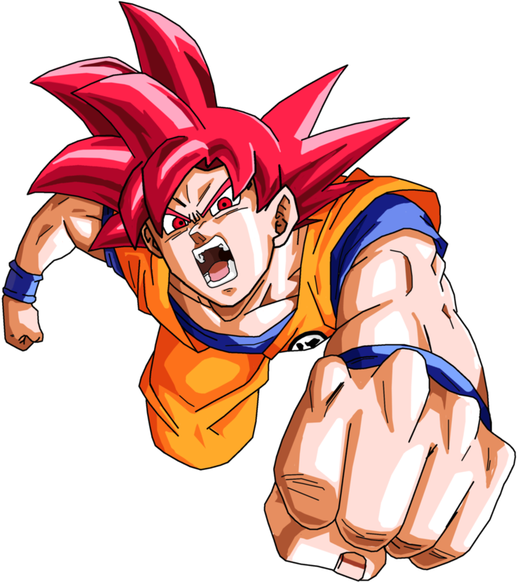 Goku Super Saiyan God Png - Goku Ssj God Png Clipart (786x1017), Png Download