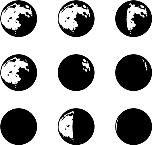 Moon Phase - Moon Phases Clip Arts - Png Download (600x564), Png Download