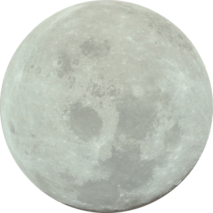 Full Moon Png - Full Moon With Transparent Background Clipart (720x720), Png Download