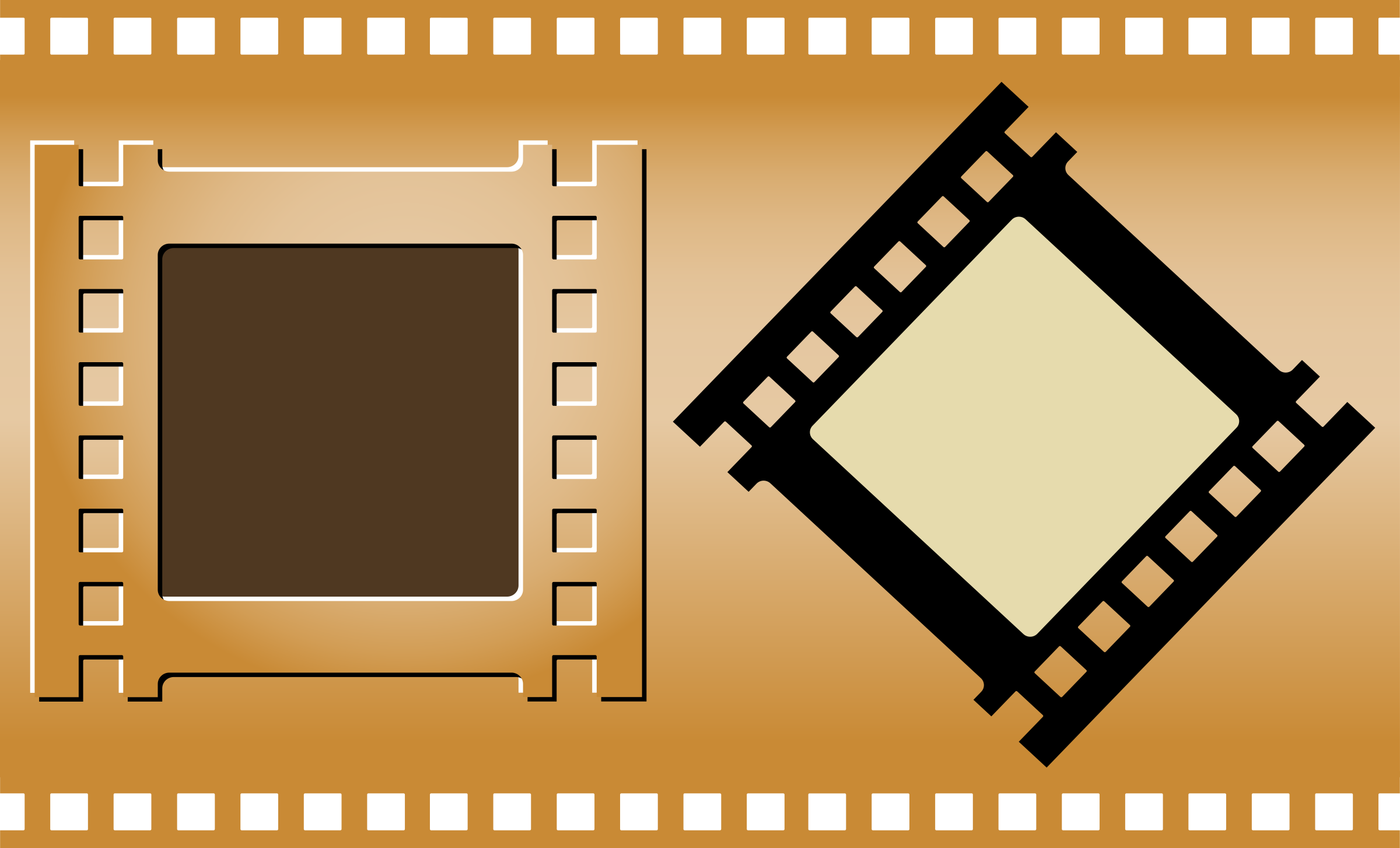 Clipart Film Strip Frame - Powerpoint Filmy Background Free - Png Download (2400x1454), Png Download