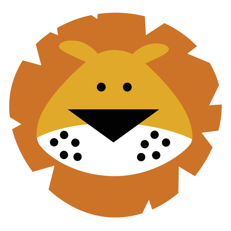 Cute Lion Head Clipart - Cute Lion Face Cartoon - Png Download (800x800), Png Download