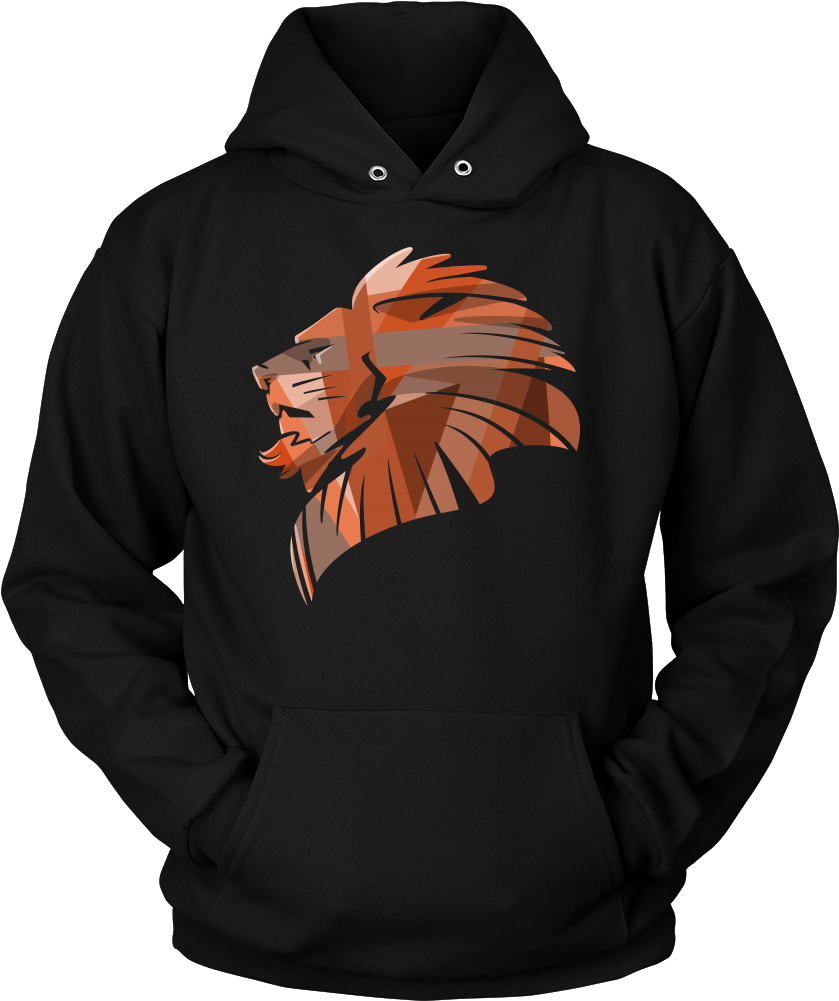 Lion's Pride Lion Head Animal Graphic Hoodie - Shirt Clipart (839x1001), Png Download