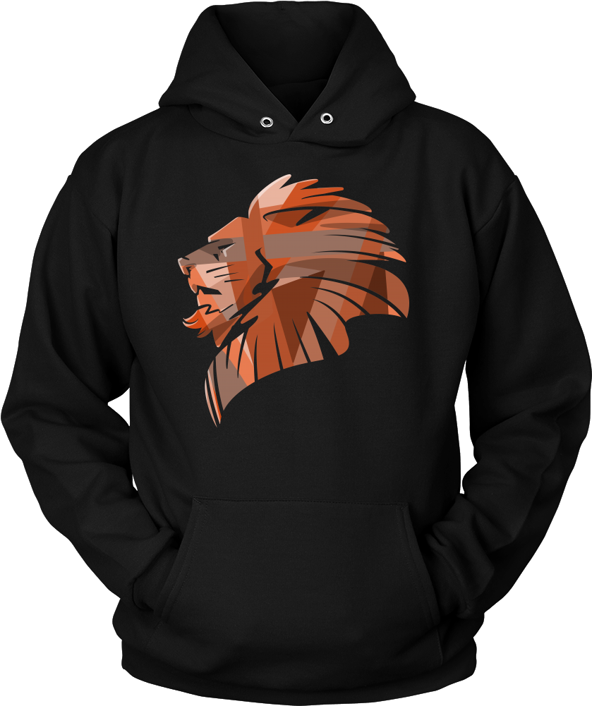 Lion's Pride Lion Head Animal Graphic Hoodie Shirt Clipart Large