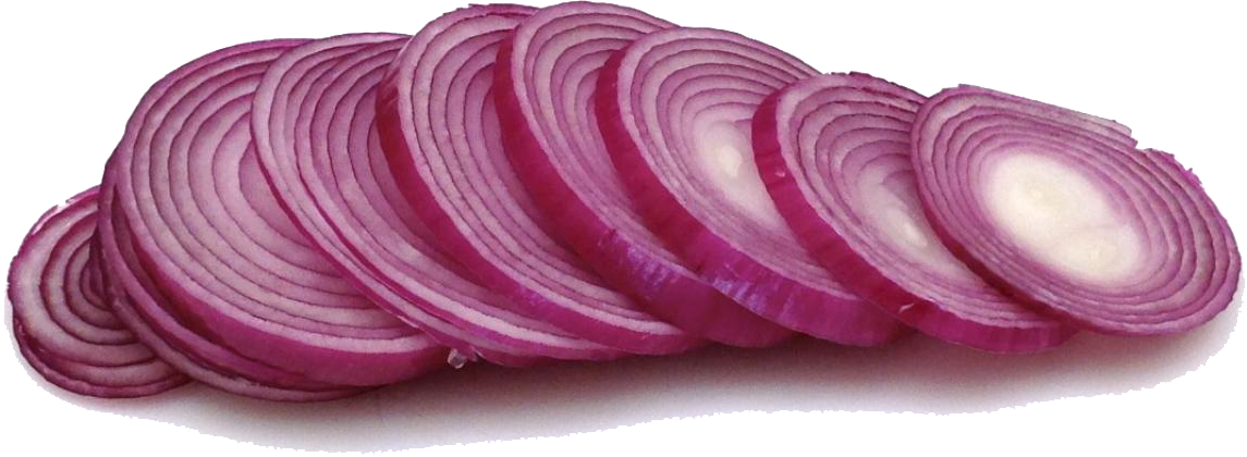 Sliced Onion Png Download Image - Red Onion Slices Png Clipart (1145x420), Png Download