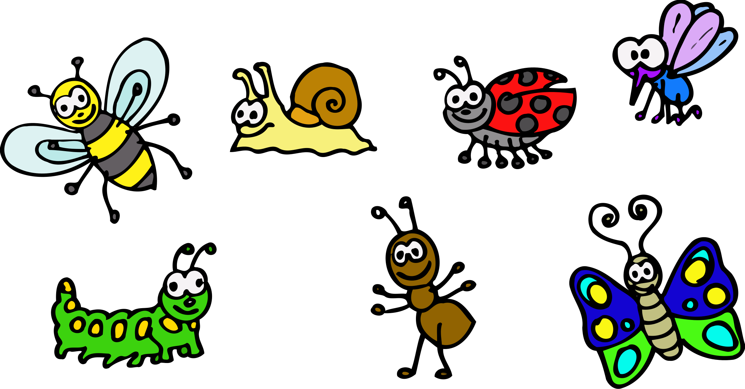 This Free Icons Png Design Of Garden Animals Clipart (2400x1256), Png Download