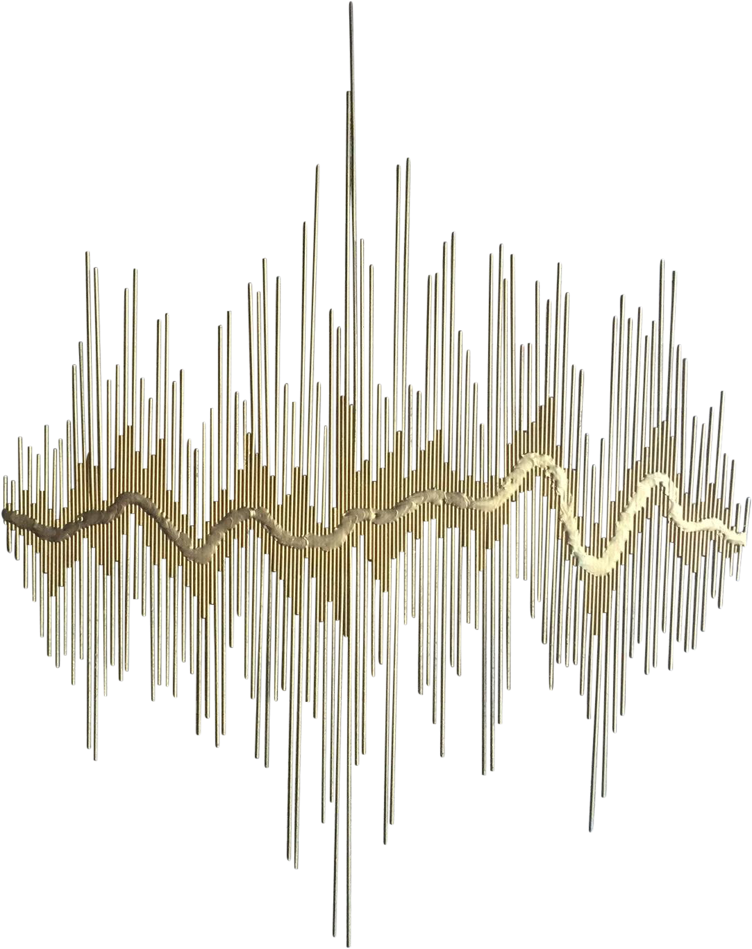 "sound Waves" Metal Wall Sculpture On Chairish - Wave Sound Sculpture Clipart (1224x1632), Png Download