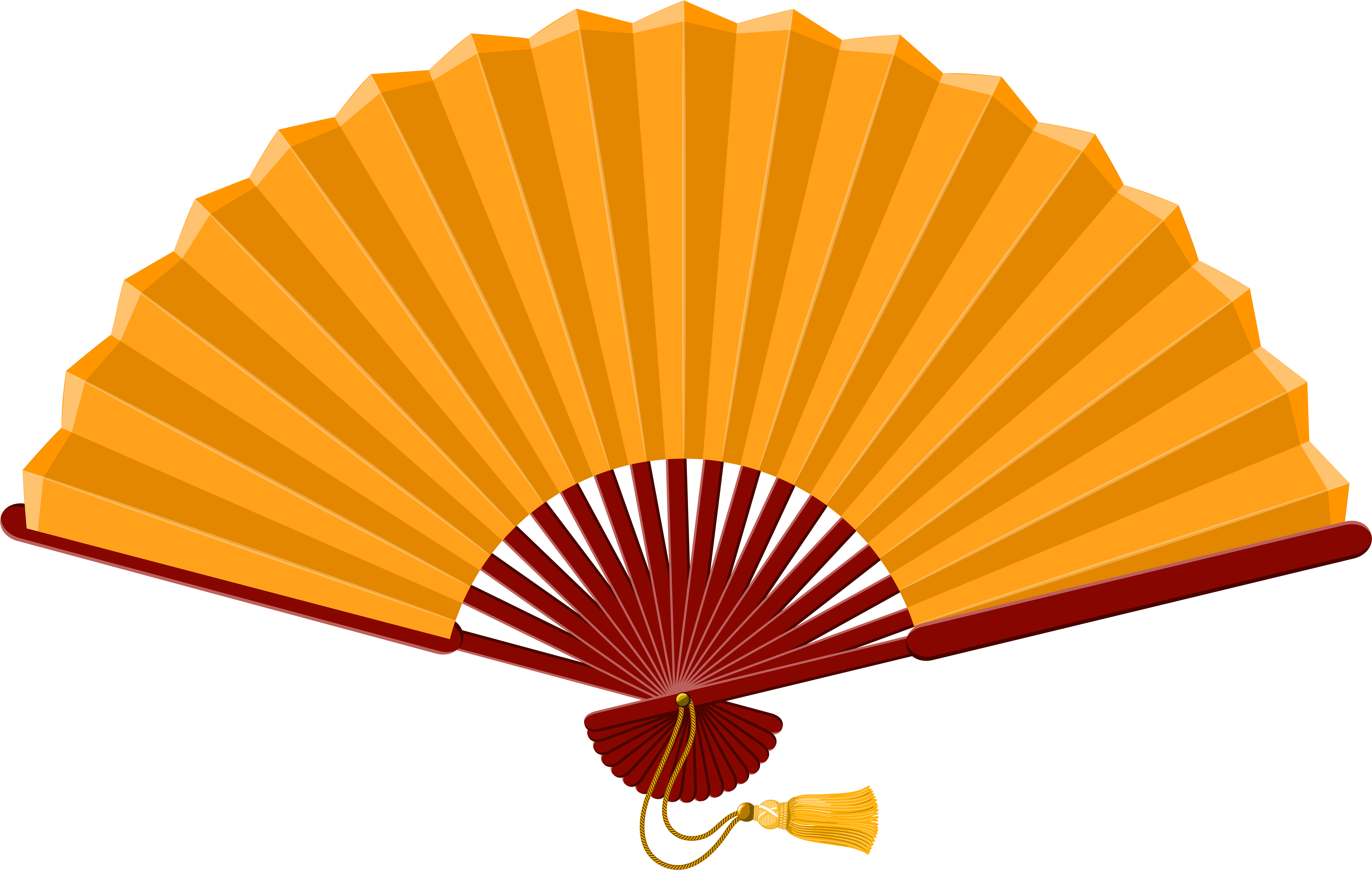 Chinese Fan Png Clip Art - Fan Clipart Png Transparent Png (8000x5072), Png Download