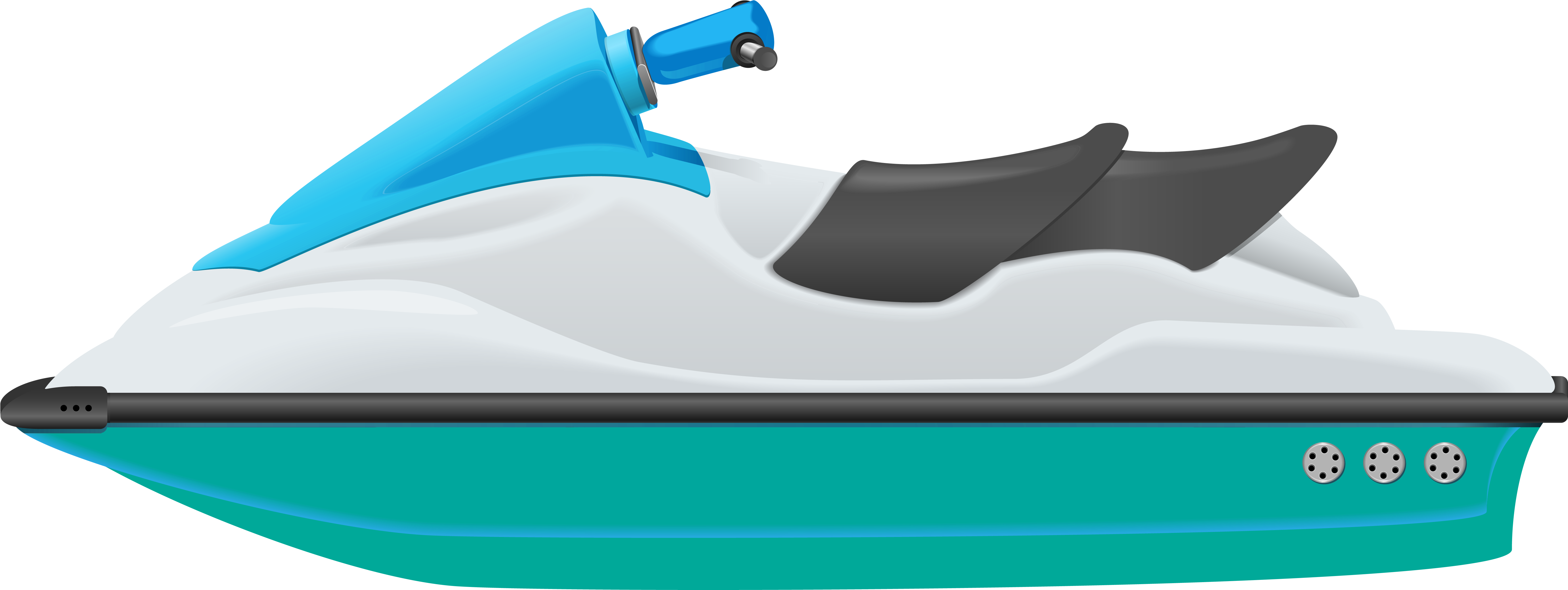 Jet Ski Png Clipart Image - Clip Art Jet Ski Transparent Png (6425x2417), Png Download
