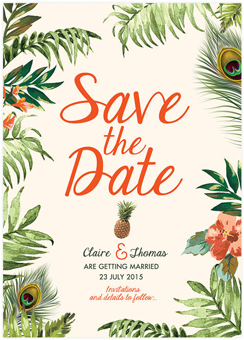 Save The Date - Save The Date Aniversario Tropical Clipart (700x700), Png Download