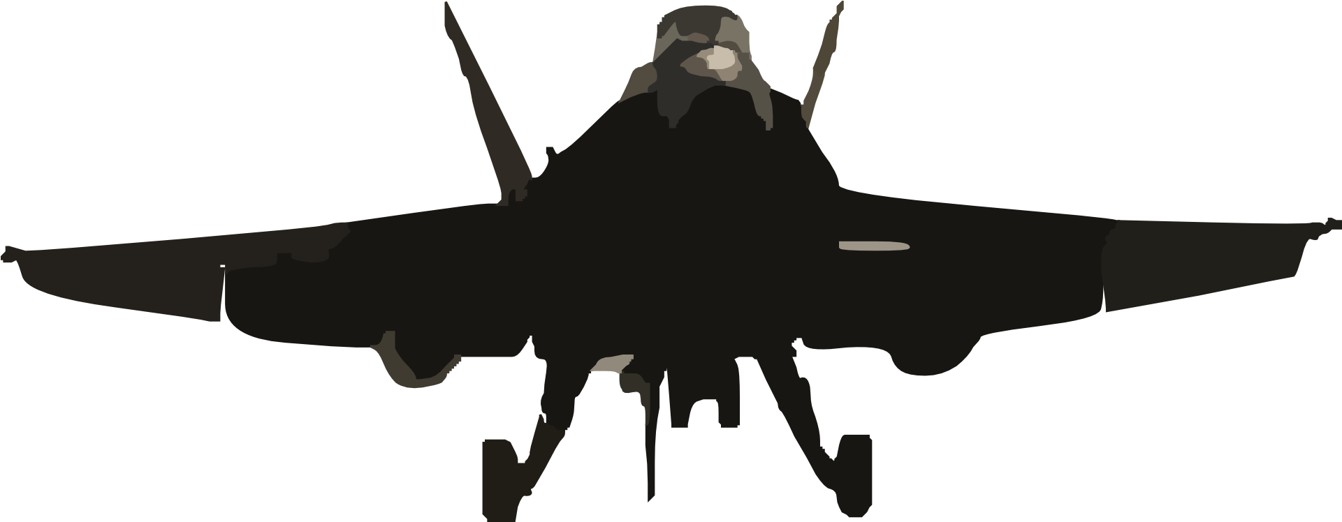 Jet Fighter Clipart Cessna Airplane - Silhouette Fighter Jet Clipart - Png Download (960x480), Png Download