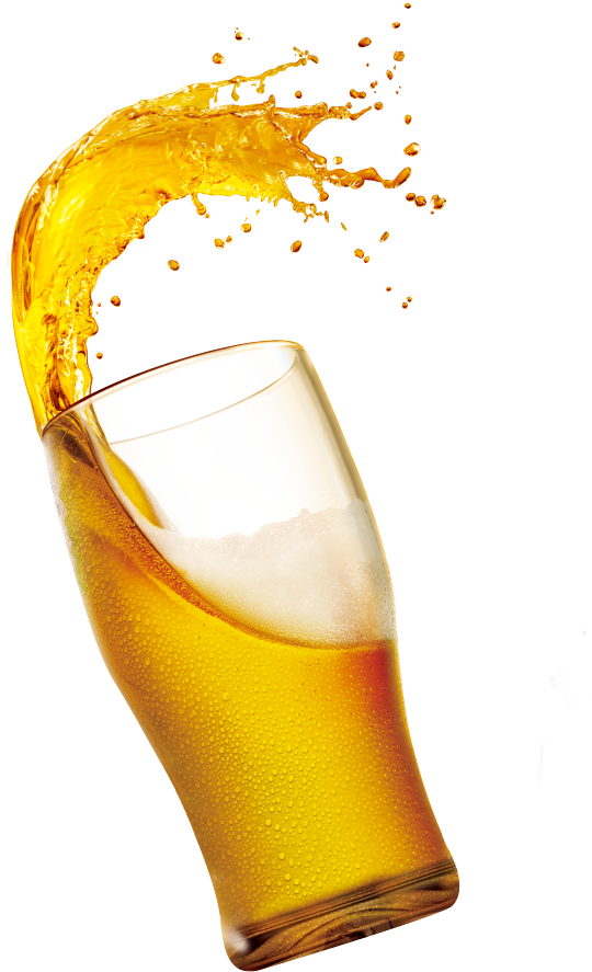Orange Juice Beer Apple Juice Orange Drink - Beer Glass Splash Png Clipart (540x887), Png Download
