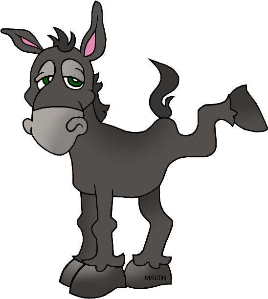 Animals Clip Art By Phillip Martin, Donkey Freeuse - Donkey Clip Art - Png Download (580x648), Png Download