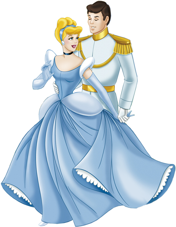 Cinderella And Prince Charming Clipart - Cenicienta Y El Principe - Png Download (600x769), Png Download