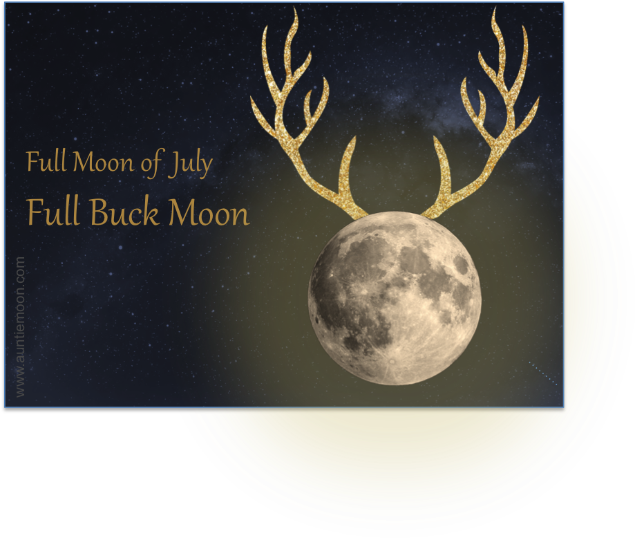 Full Buck Moon In Capricorn And Live, Laugh, Love Days - Full Buck Moon 2017 Clipart (995x868), Png Download