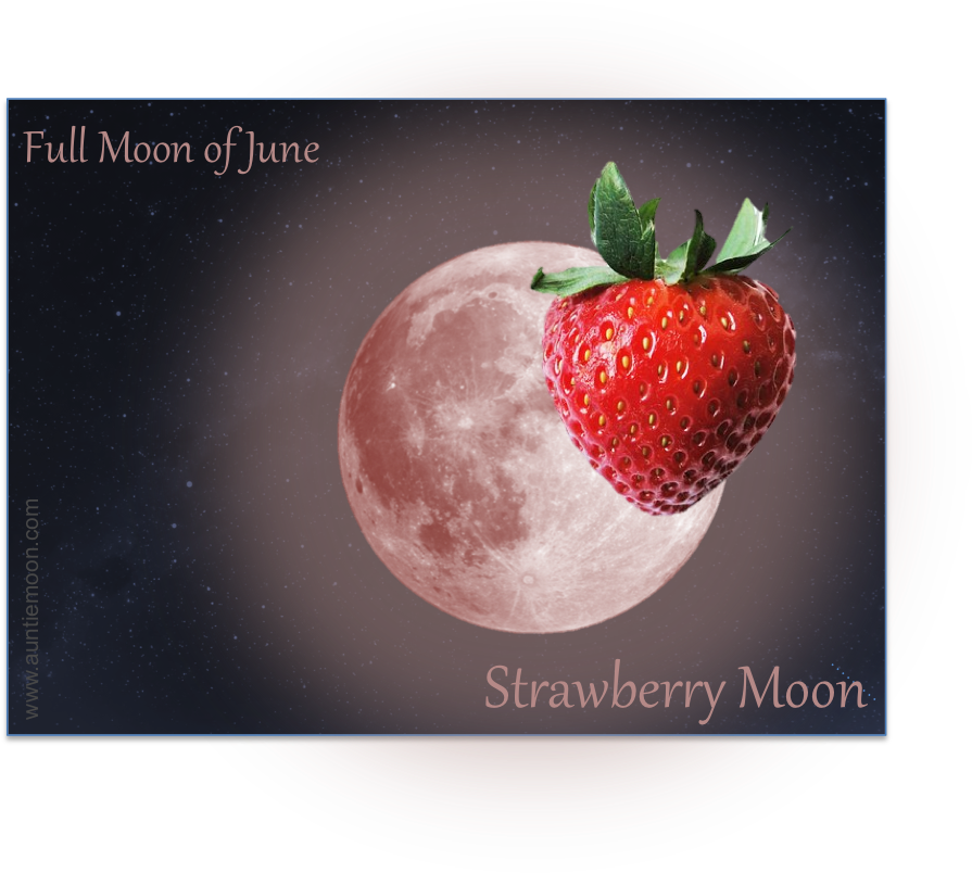 Full Moon In Sagittarius - Strawberry Full Moon Clipart (955x917), Png Download