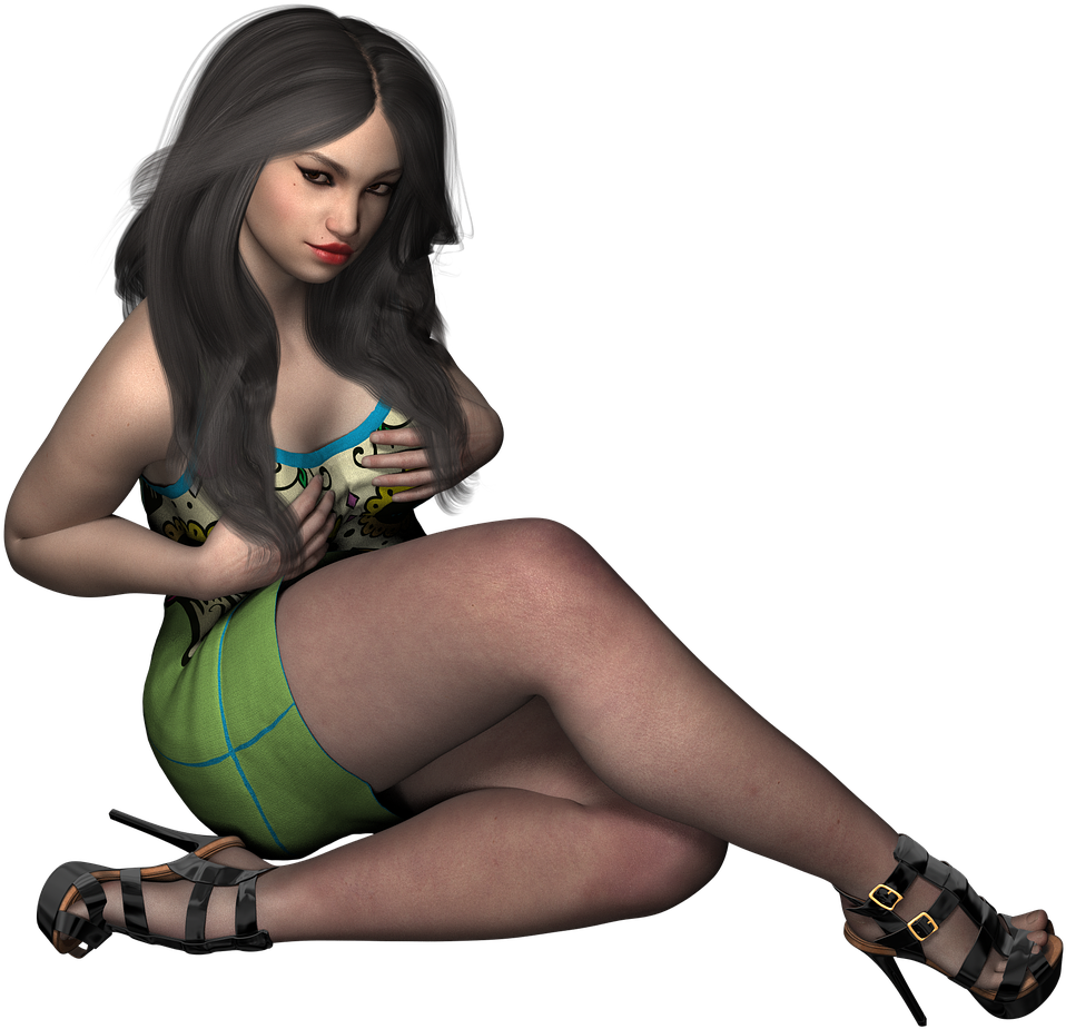 Plus Size Sexy Girl Woman Pose Png Image Clipart (958x925), Png Download