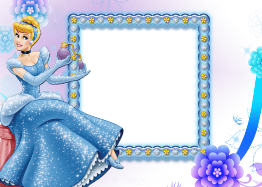 Free Png Best Stock Photos Beautiful Transparent Child - Cinderella Frame Clipart (850x608), Png Download