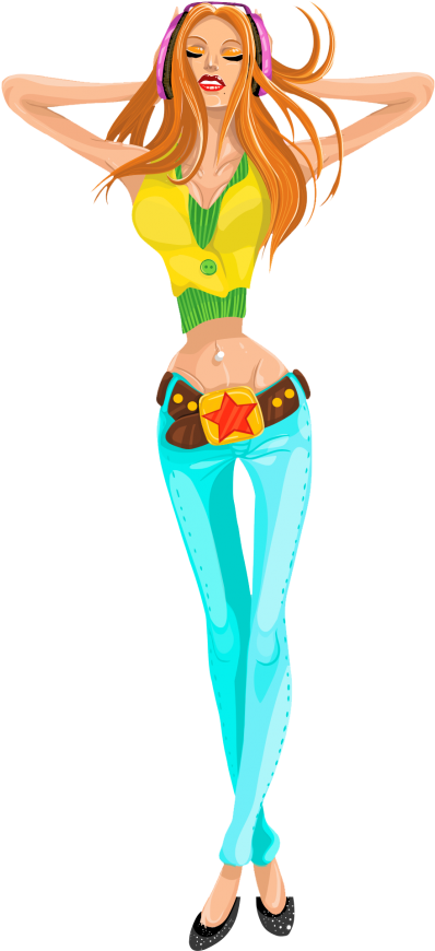 Download Sexy Girl Vector Png Transparent Image - Sexy Girl Vector Transparent Clipart (500x925), Png Download