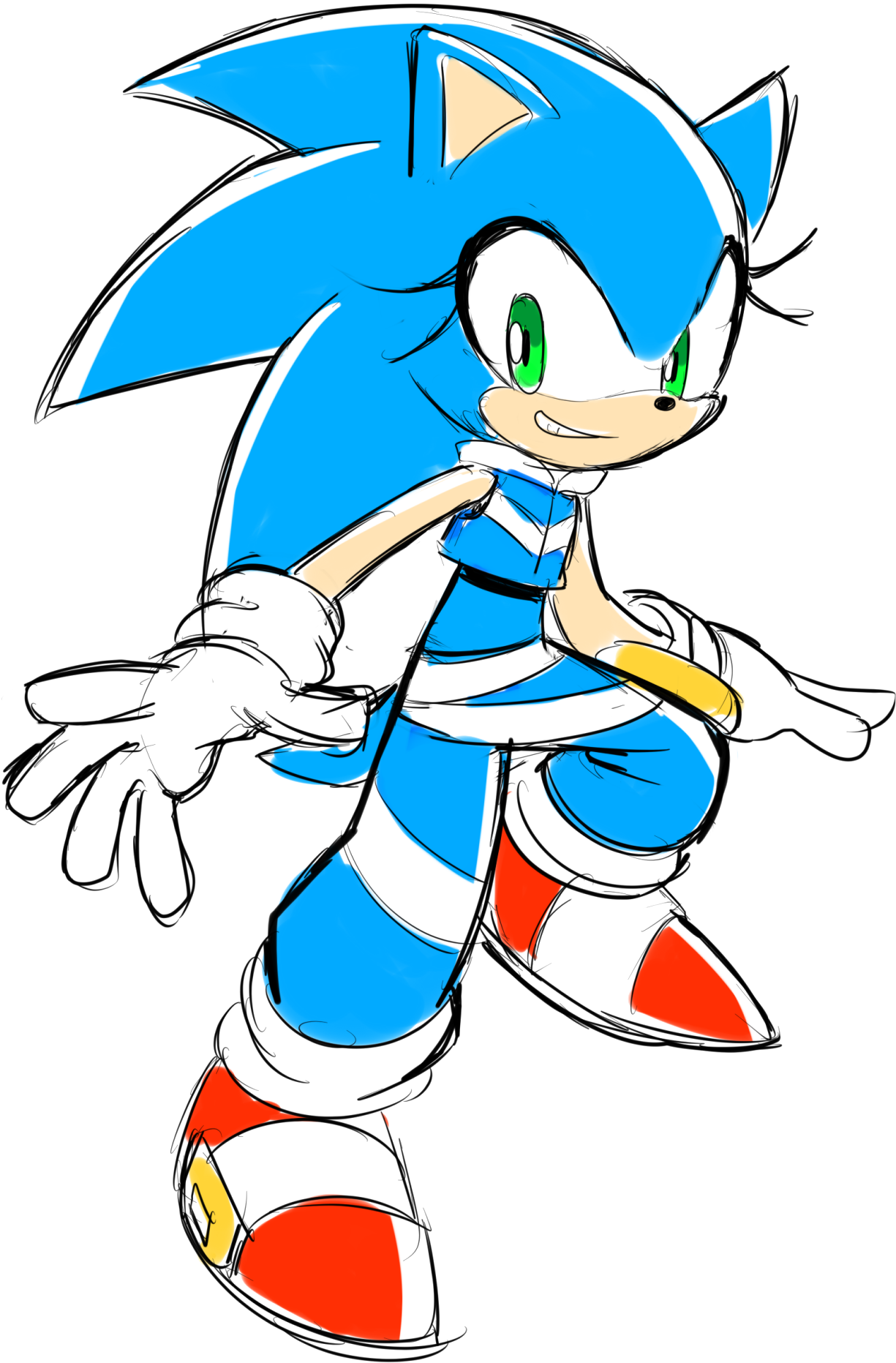 Sonic The Hedgehog Png Image Background - Sonic The Hedgehog Png Clipart (1233x1920), Png Download