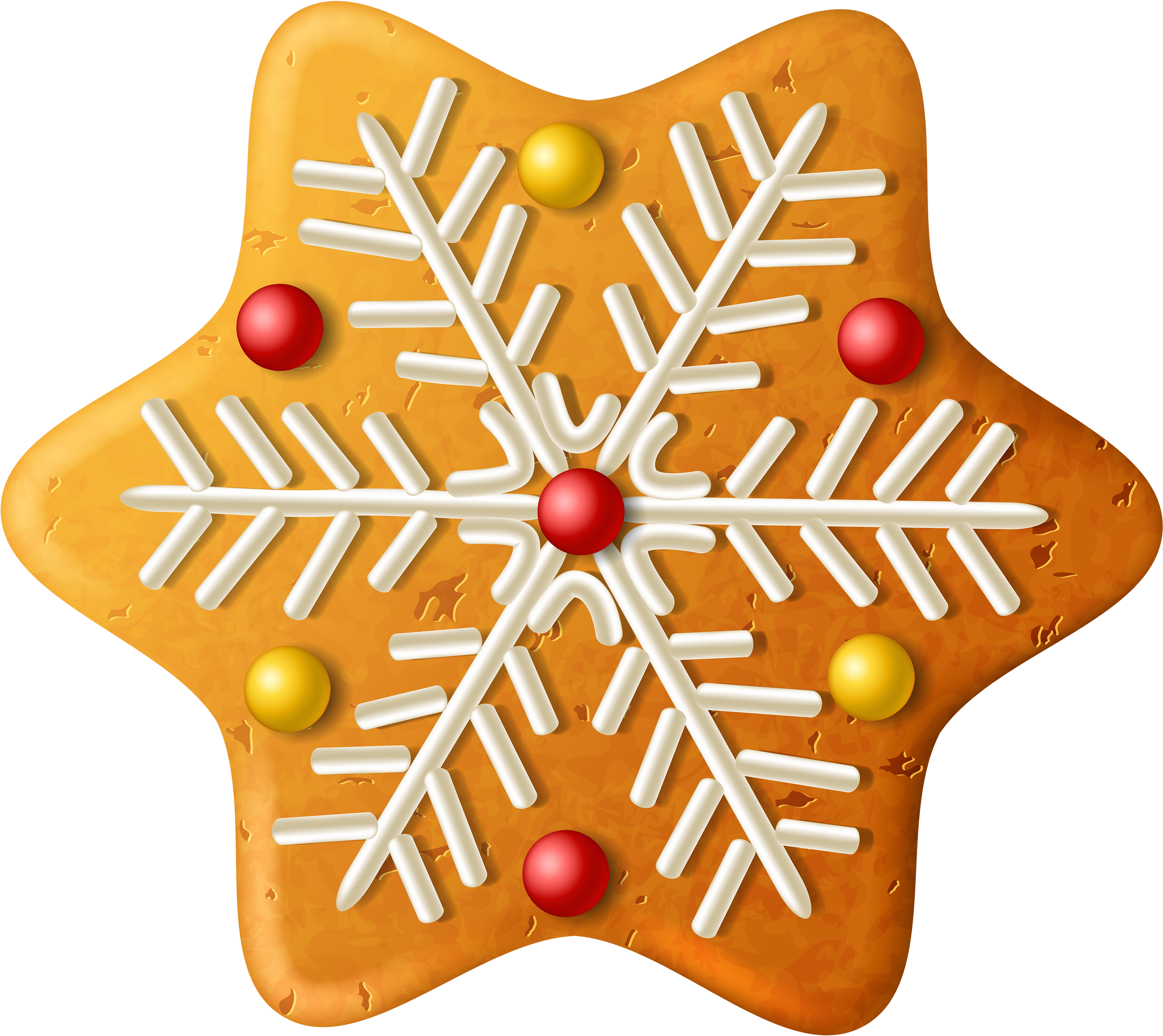 Christmas Cookie Snowflake Png Clipart Image - Christmas Cookie Transparent Background (3000x2708), Png Download