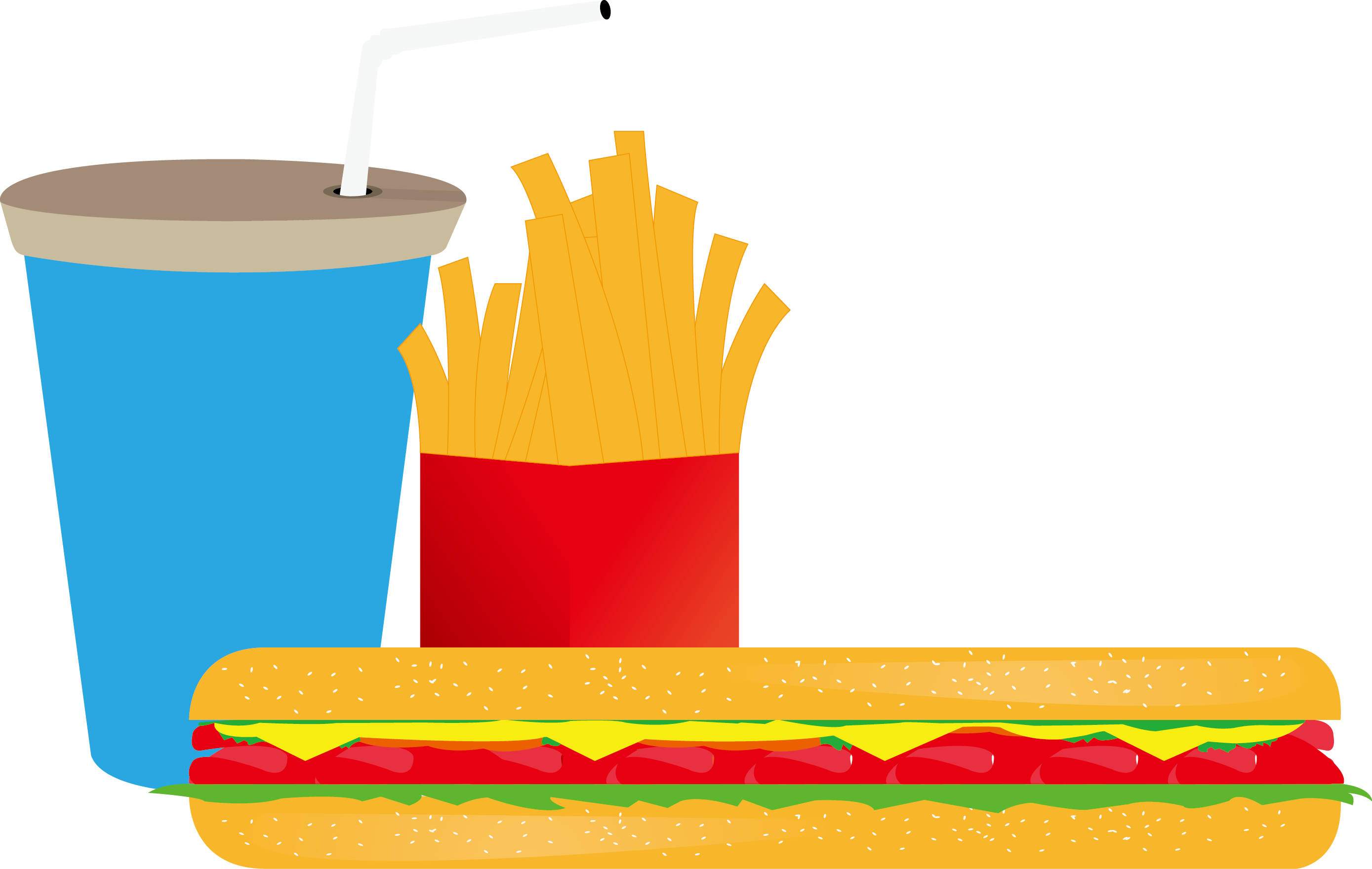 Hot Dog Coca-cola French Fries Clipart (2778x1761), Png Download