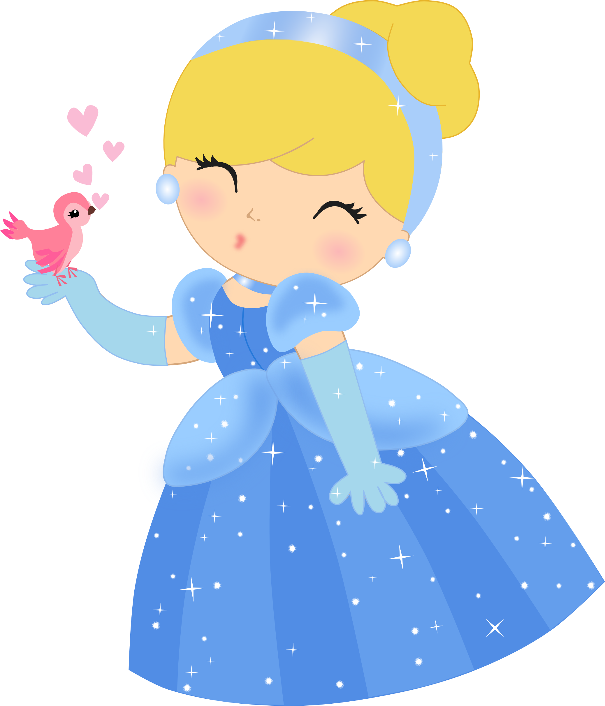 Princesas Disney Cute - Princesa Cinderela Cute Png Clipart (2076x2423), Png Download