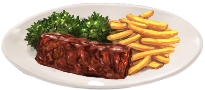 Steak And French Fries - French Fries Clipart (800x520), Png Download
