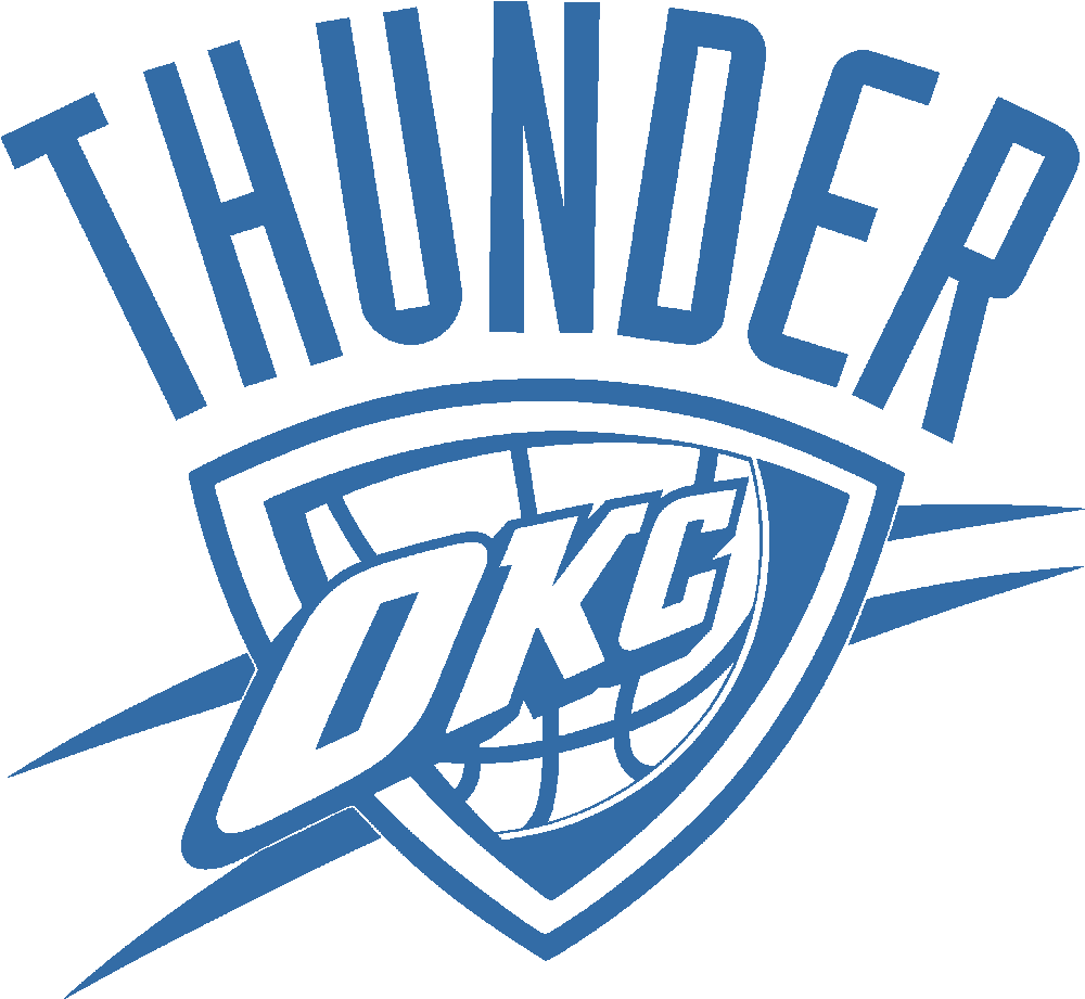 Oklahoma City Thunder Decal Clipart (1000x1000), Png Download