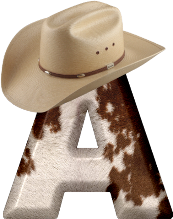 Alfabeto Decorativo Cowboy Png Clipart (551x697), Png Download