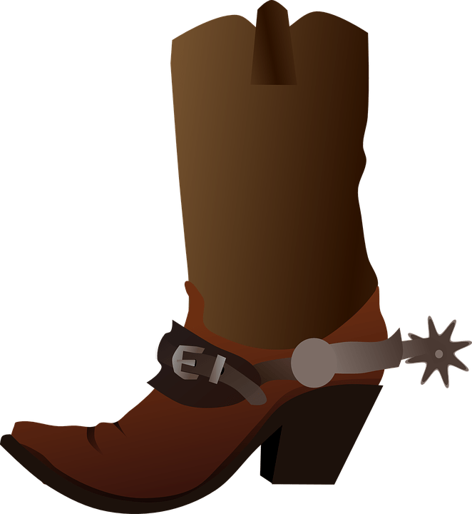 Cowboy Boot Shoe - Cowboy Boot Clipart Png Transparent Png (662x720), Png Download