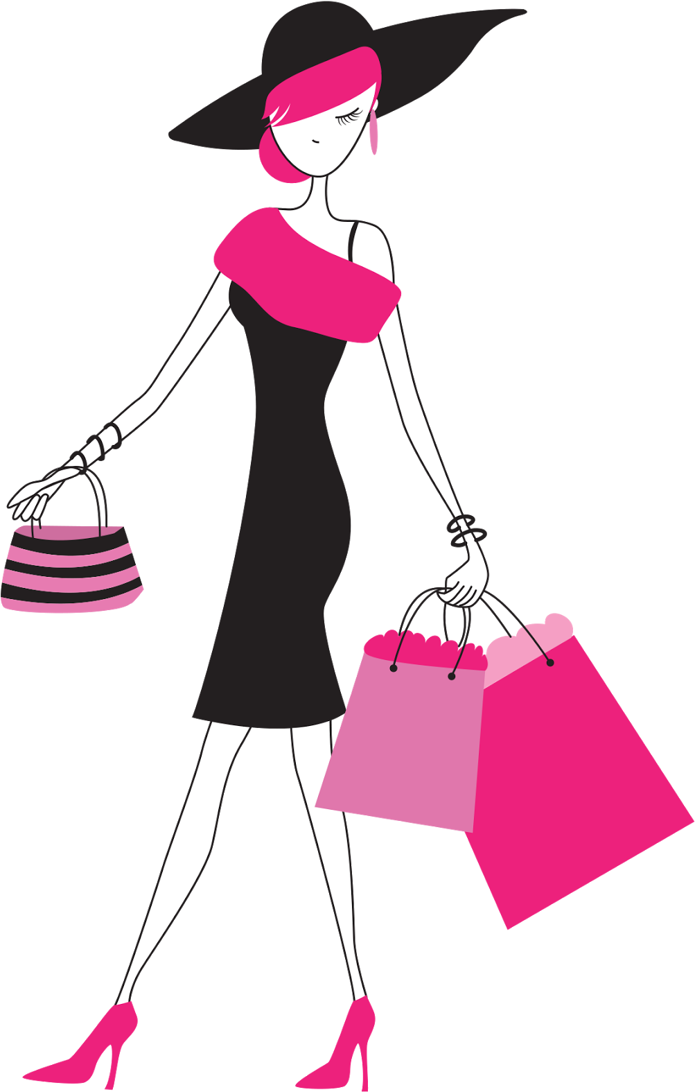 Fashion Shopping Clipart Png - Paris Fashion Clipart Transparent Png (1600x1600), Png Download