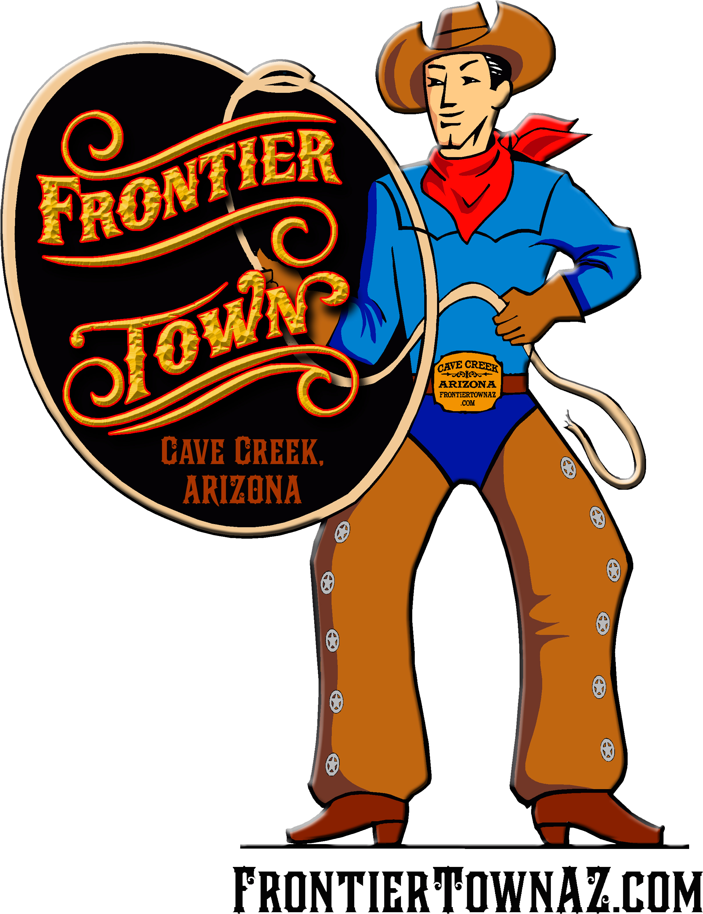 Frontier Town Cowboy - Cartoon Clipart (2434x3165), Png Download