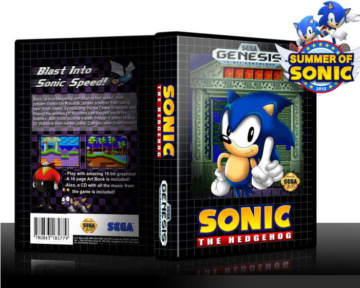 Sonic The Hedgehog Box Art Cover - Sonic The Hedgehog Clipart (700x569), Png Download