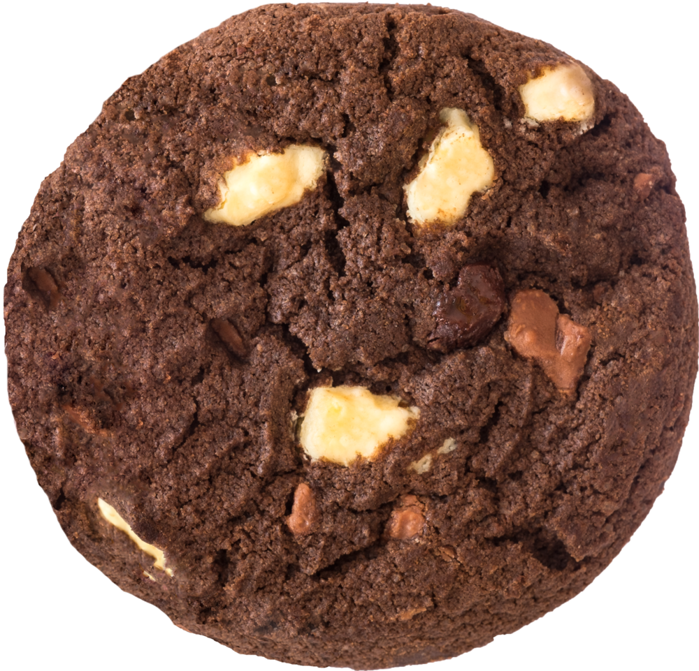 Triple Chocolate Chunk - Transparent Background Cookie Png Clipart (1000x961), Png Download
