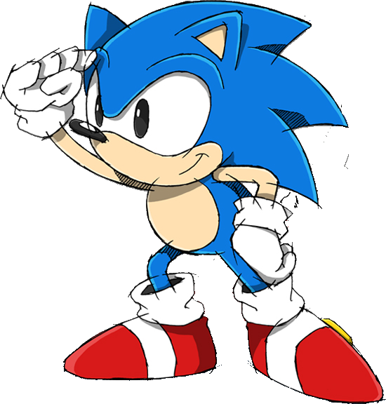 Sonic The Hedgehog Clipart Classic Sonic - Yuji Uekawa Sonic Art - Png Download (550x576), Png Download